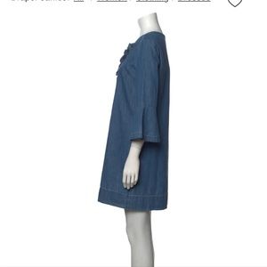 Draper James denim dress with ruffle detail- size 12